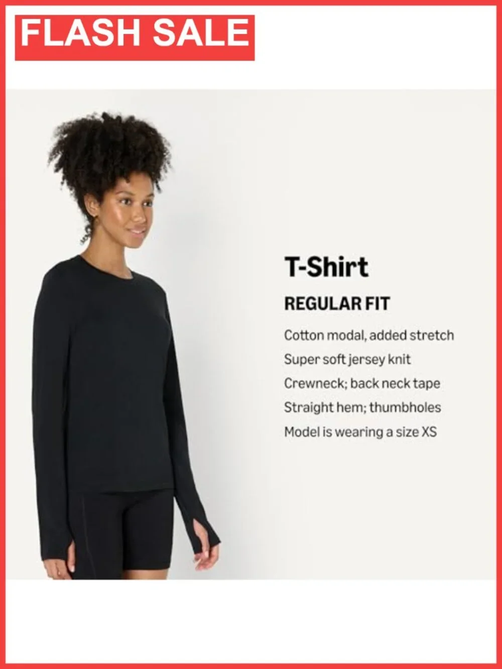 Women's Cotton Modal Active T-Shirt Crewneck Long Sleeve Regular Fit Yoga Top